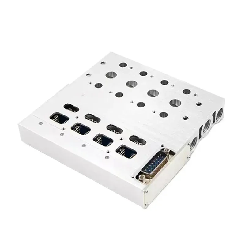 4V210‑08 DC24V Pneumatic Solenoid Manifold Valve Group Bus Plug‑in Reversing Combination Valve For Air Cylinder Control