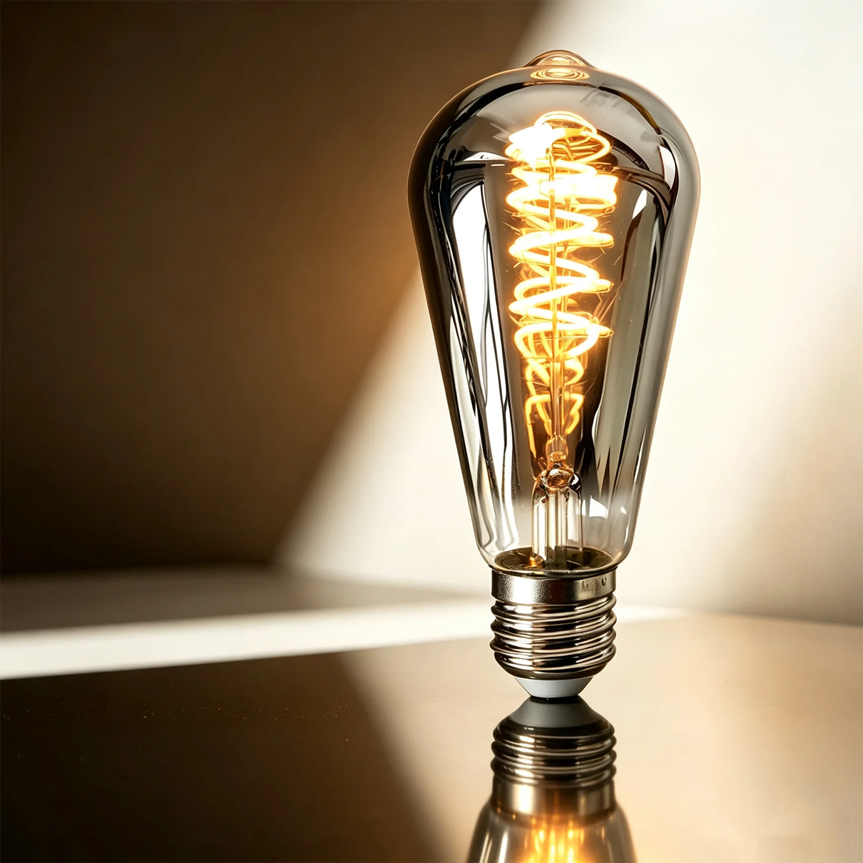 ST64 LED Filament Bulb 5W E27 Vintage Edison Lamp 2400K Warm White Electroplated Glass Decorative Light for Cafe Bar Home Pendan