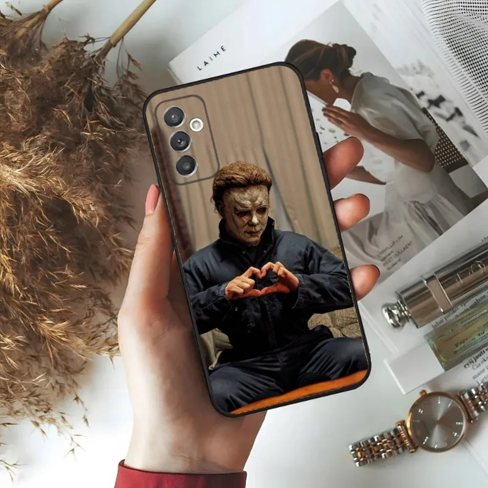 Horror H-Halloween Michael Myers Phone Case For Samsung S24,23,22,30,21,10,9,Ultra,Plus,Lite,FE,5G Black Soft Case - Image 2