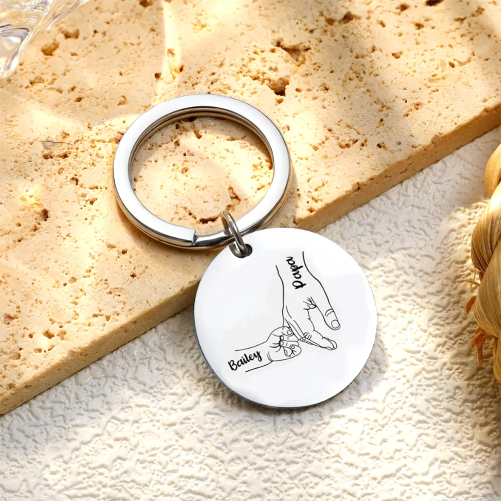 Personalized Customized Stainless Steel Handle Keychain For Good Friends, A Special Friendship Keychain For Your Best Friend