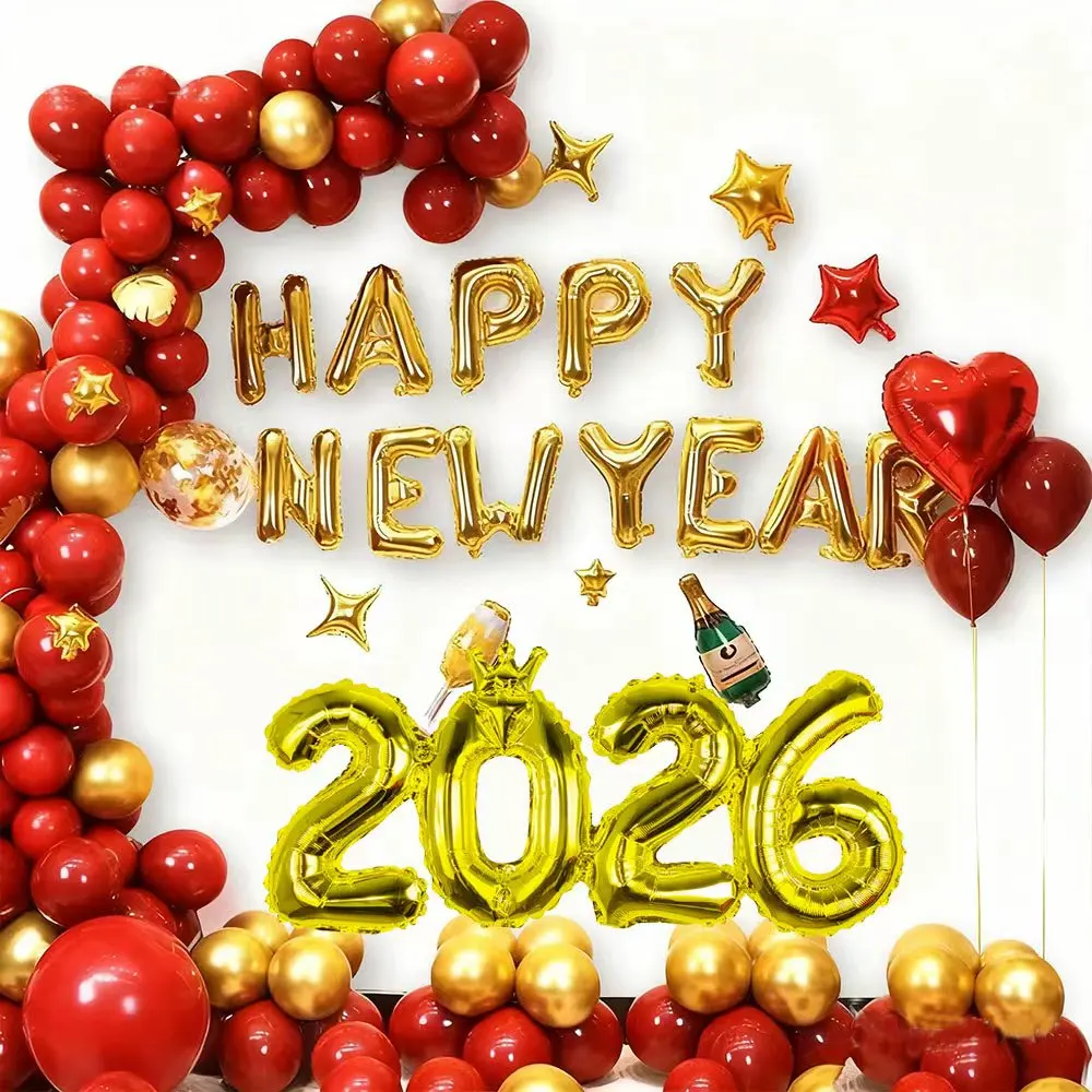 

2026 Crown Numbers Aluminum Foil Balloons for 2026 New Year Christmas Eve Festival Party Home Background Decorations Photo Prop