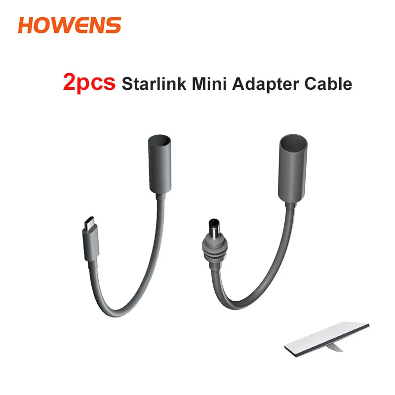 2PCS USB C to DC Cable For Starlink Mini Power Cable Extension DC Female to Female Adapter Power Cable Connector 18CM Waterproof