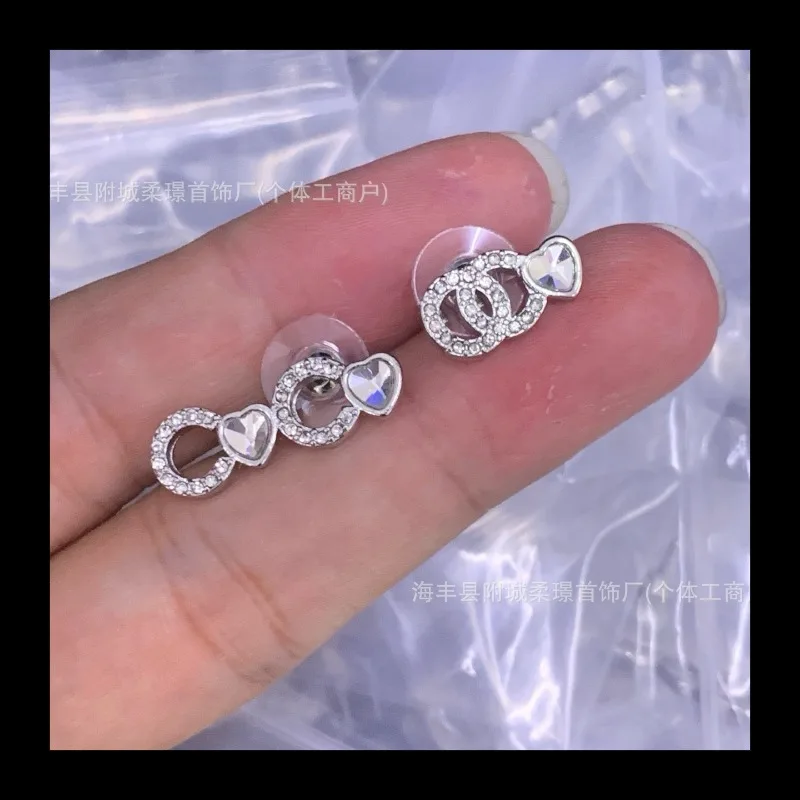 جديد جديد الحب جولة الجوف وأقراط الذهب الخفيف الحب حافة خاتم الماس بسيط #4