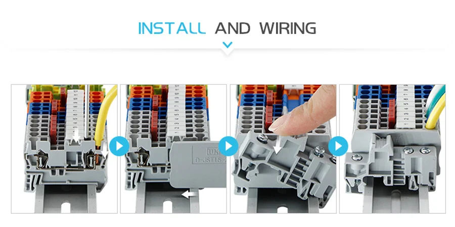 10 Stück D-STTB2.5 Endabdeckung Zubehör für STTB 2.5 Doppelstufiger Klemmenblock ST 2,5 mm Drahtverbinder D-STTB2.5 Barrierplatte – Detail 11