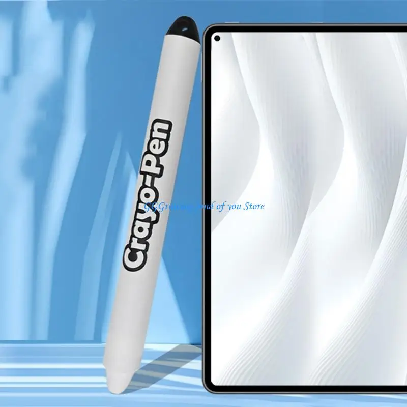 

H9EB Kids Screen Screen Pen Soft Silicone Triangular Anty Roll Design с съемным шнуркой для таблеток.