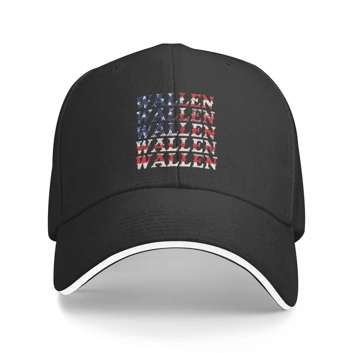 

Cute Wallen Merch American Flag Red White Blue Country Music Baseball Cap Golf Cap beach hat Golf Wear Men Women's