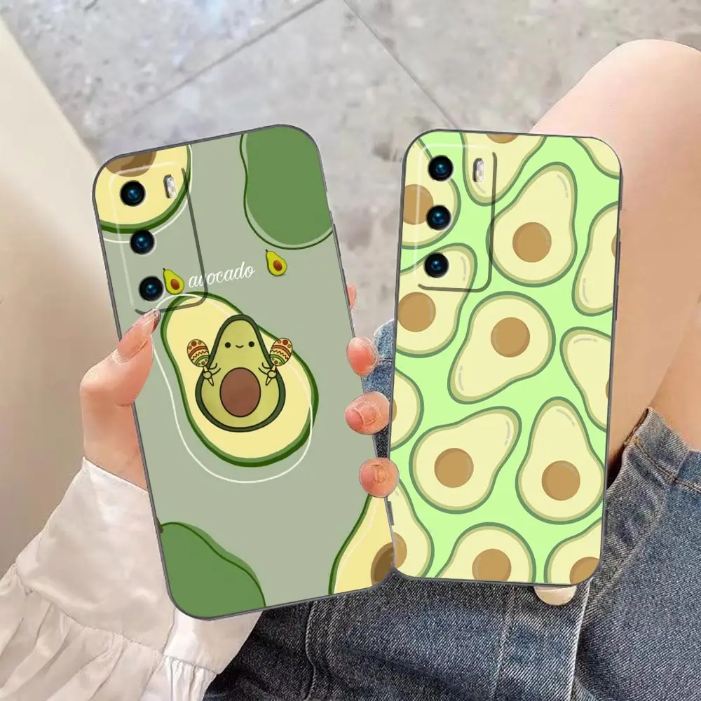 Cute Cartoon Avocado Phone Funda Case For Honor X50 X40 X30 X20 X10 X9 X9A X8 X7 5G V40 Magic 3 4 5 Pro TPU Case Capa Shell