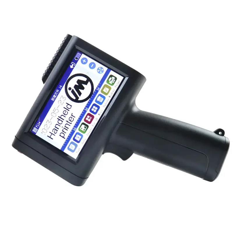 Portable 12.7mm Label Handheld Inkjet Printer for QR Barcode Batch Date Number Logo Expiry Date Coding Machine Non-encrypted