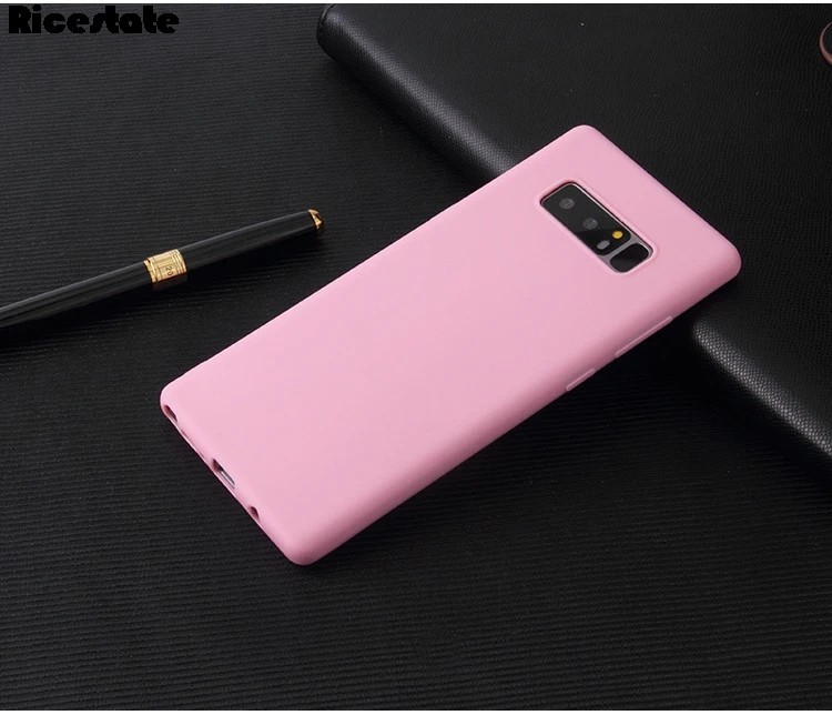 Case For Samsung Galaxy Note 8 Matte solid color Cover For Samsung S7 edge S8 S9 S10 S20 Ultra Note 8 9 10 Plus Silicone case