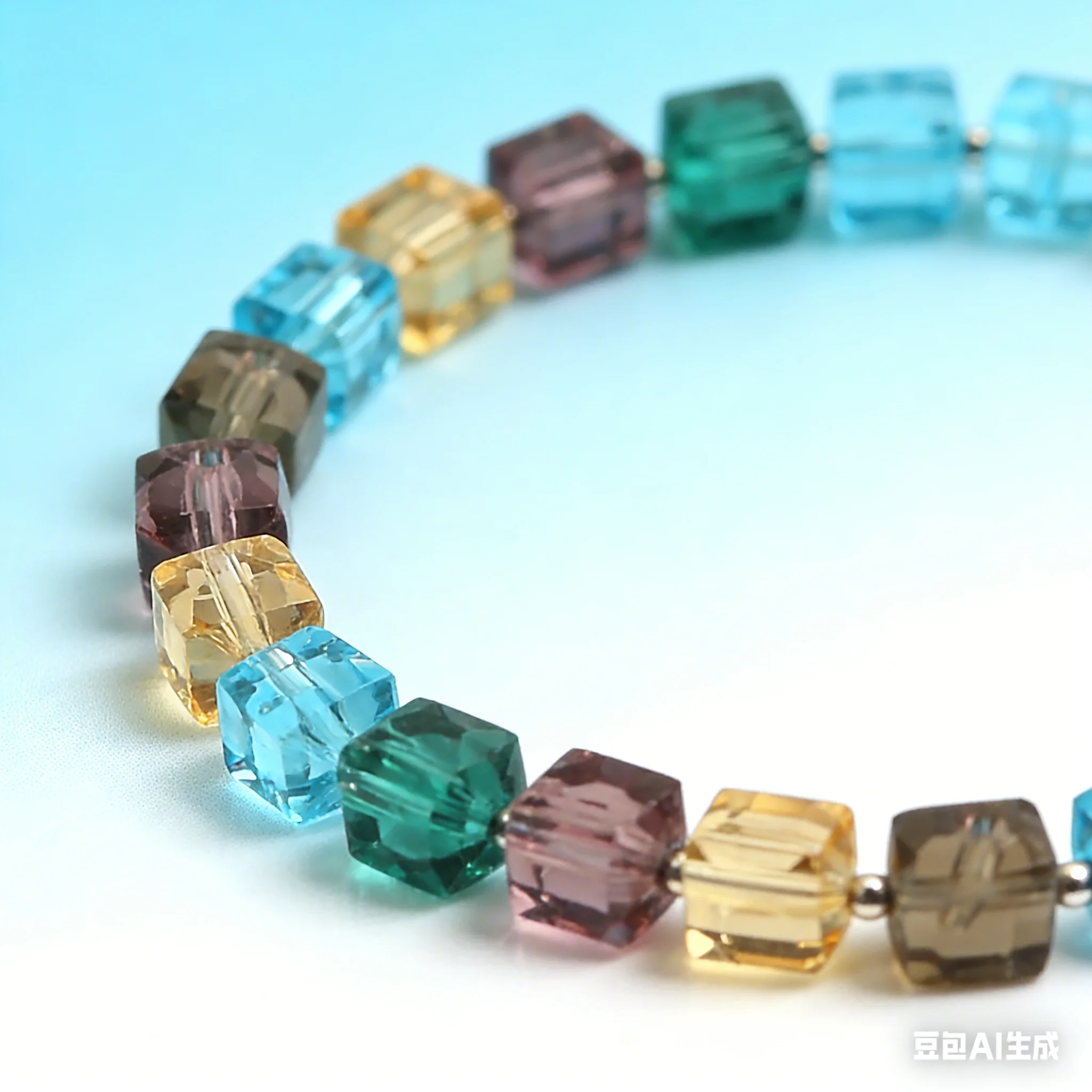OlingArt 6MM 75pcs Multicolor Straight Hole Square Section Crystal Glass Beads DIY Bead Choker Necklace Jewelry Making