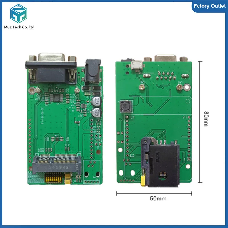 Serial Port MINIPCIE to USB Development Board supports serial port RS232/micro USB for MINIPCIE interface module