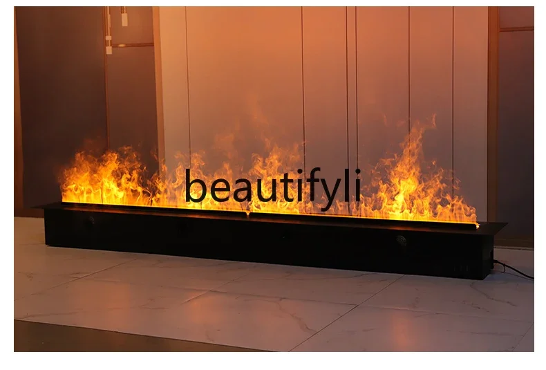 3D atomizing fireplace embedded simulated flame ultra-thin decorative electronic humidifier