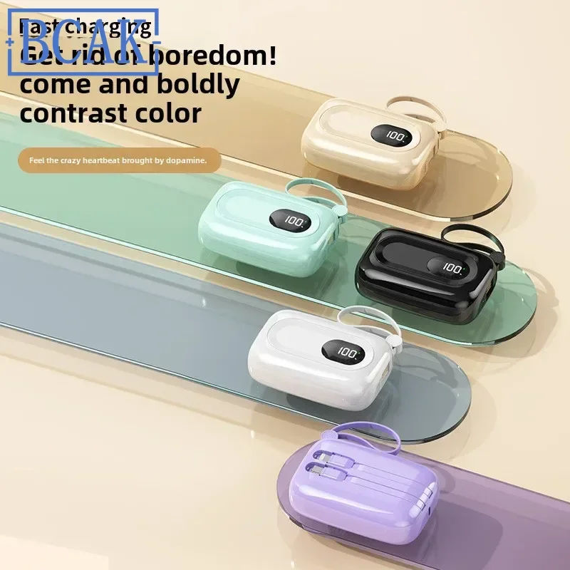 

New Style BCAK Comes with Its Own Cable, The New Small Easter Egg Power Bank 10000mAh Fast Charging Mini Portable Mobile Power S