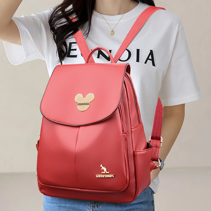 2024 High Quality Leather Large Capacity Shoulder Bag Luxury Brand Women’s Backpack Travel Backpack For Fashion Simplicity Girls