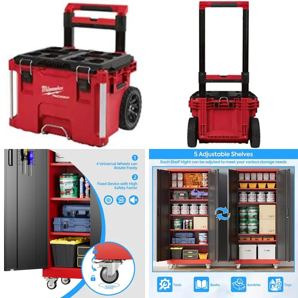 

Портативный роликовый ящик для инструментов, новое универсальное решение для хранения механики и любителей DIY