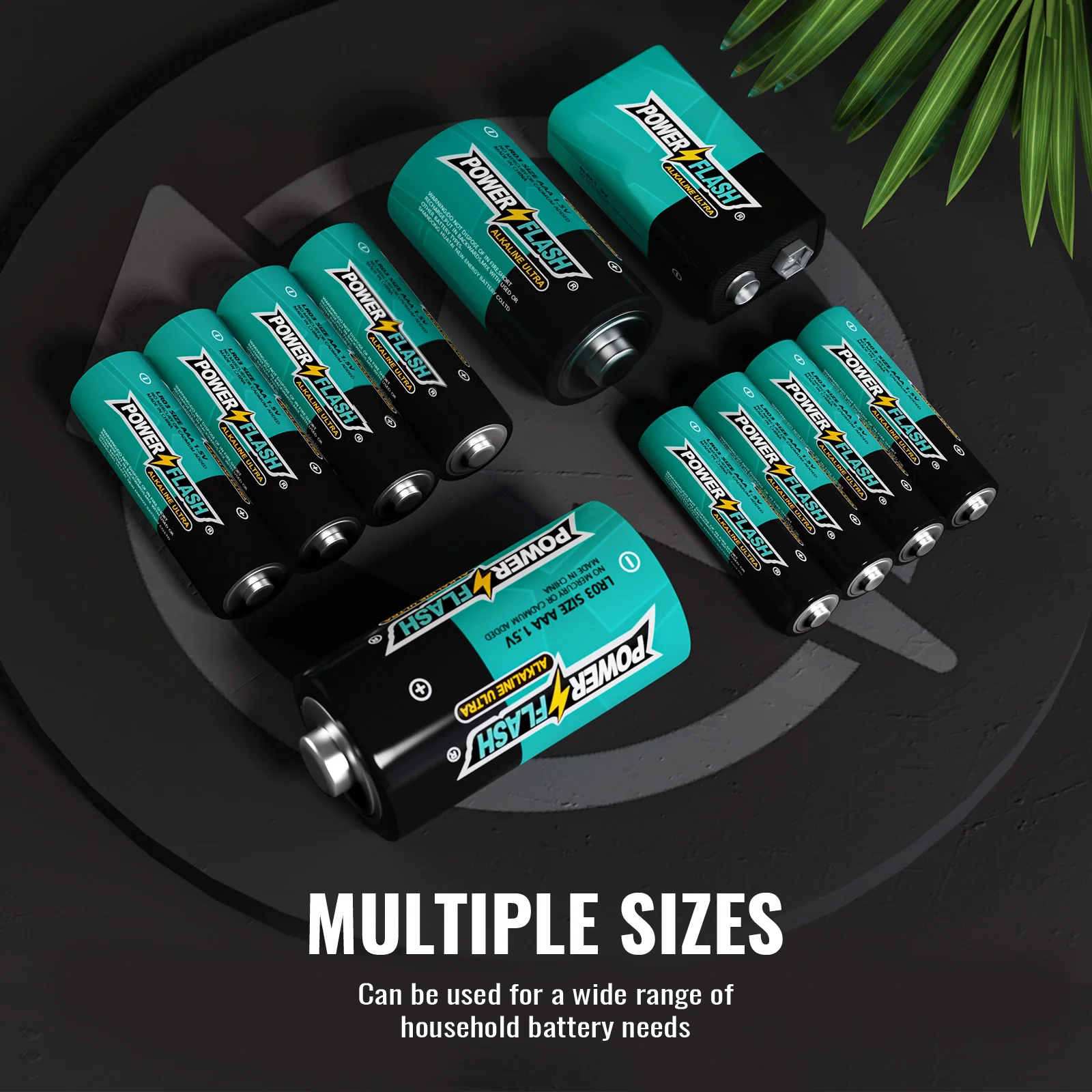 Powerflash Aa-148Pack Batteries Power, Leak-Resistant Design, 15-Year Freshness Guarantee, Alkaline Premium Batteries