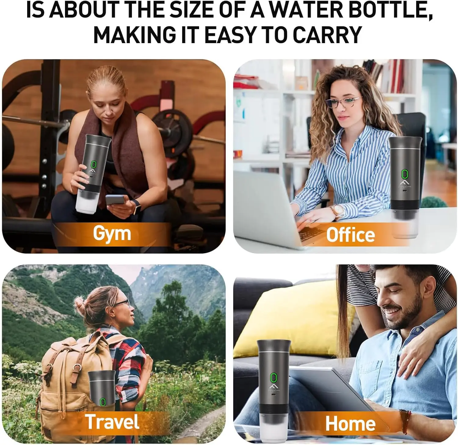 ماكينة صنع القهوة المحمولة للسفر، ماكينة اسبريسو محمولة، ماكينة اسبريسو صغيرة 20 بار، ماكينة صنع القهوة للسفر 3 في 1 مع شركة أرضية