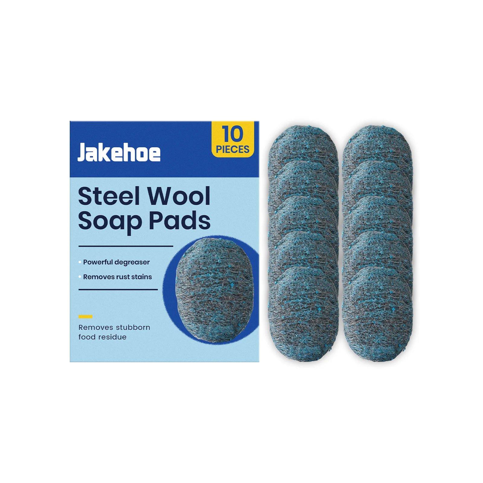 Soap Filled Steel Wool Pads Household Kitchen Cleaner Remove Grease & Rust Convenient Cookware Cleaning Pads