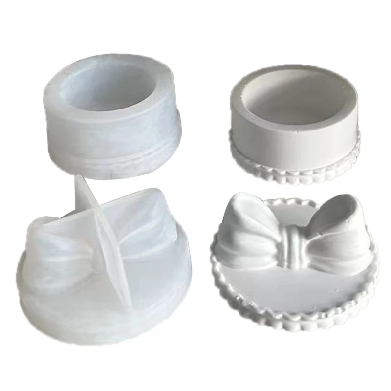 

Silicone Mold for Candle Cup Bowknot Storage Jar Molds Jewelry Mould