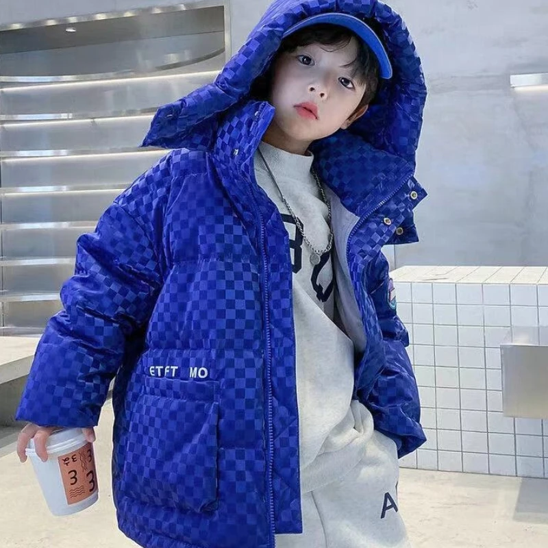 Boys Down Coat Jacket Cotton Outerwear Windbreak 2023 Cool Thicken Velvet Winter Warm Children's Clothing -10 Degrees Below Zero