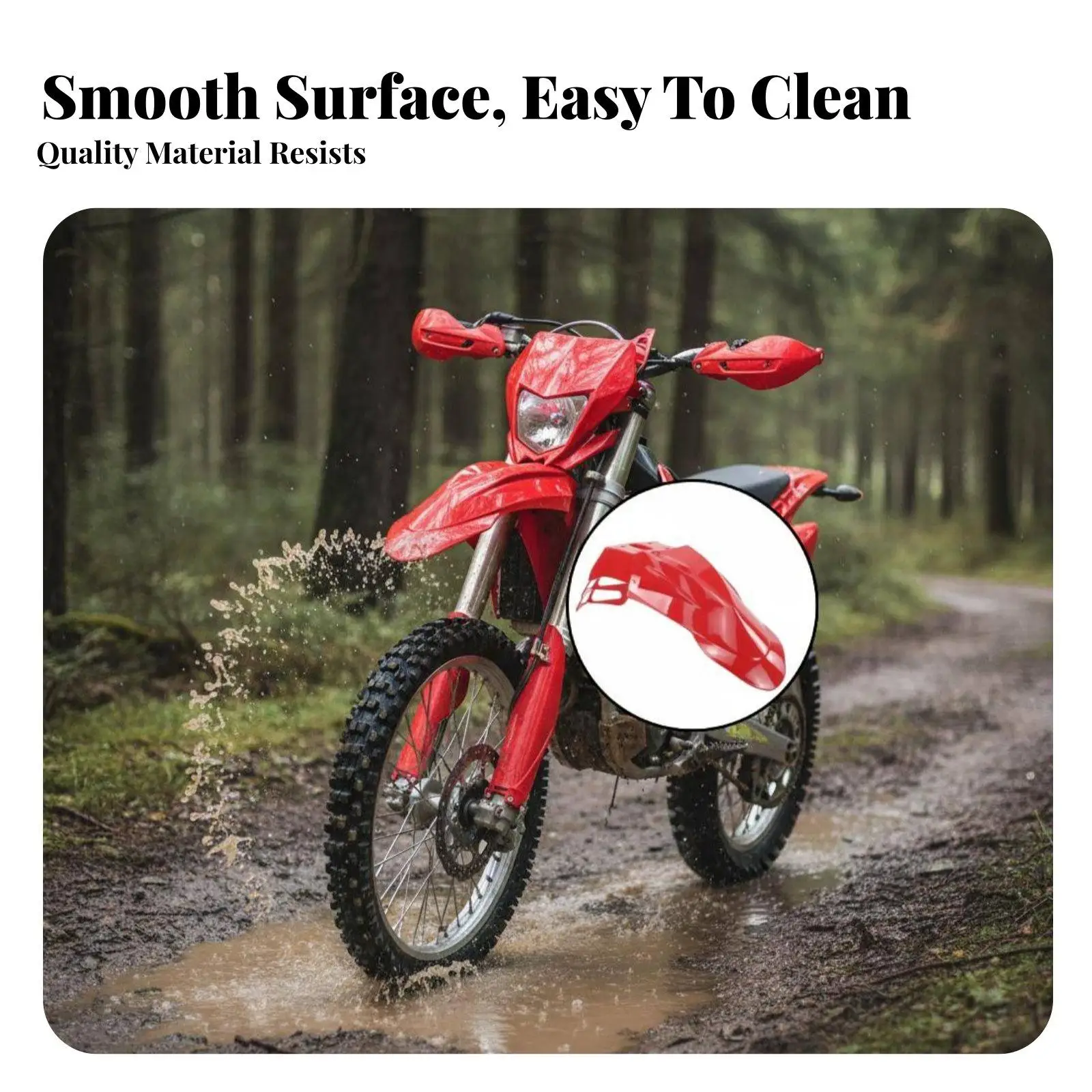 Universal Fit Bike Front Mudguard Impact Resistant Motocross Fender for Off Road Bicycle Splash Guard Dirt Protection Parts