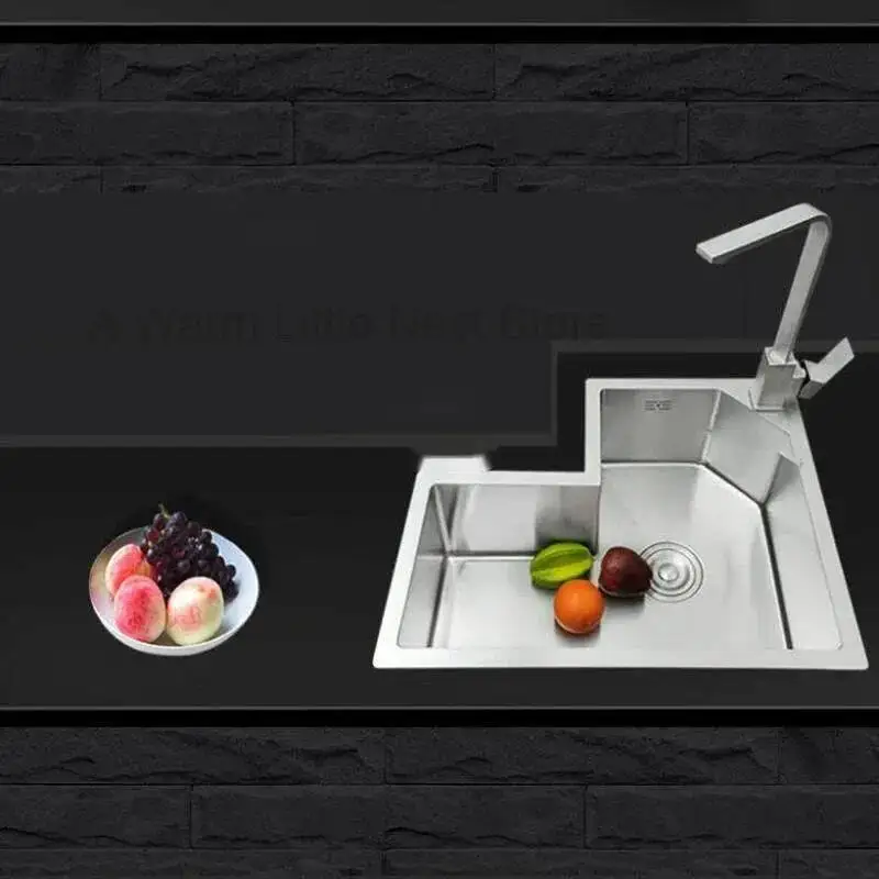 

Corner Single Slot Designer Special-shaped Kitchen Sinks Stainless Steel Sink Household Washbasin Creative Kitchen Accessories Y