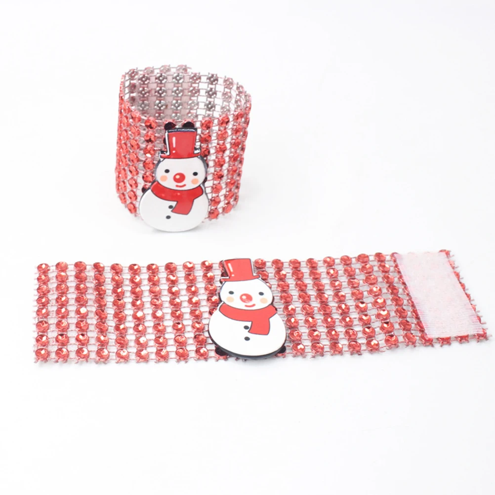 

9 Pcs Napkin Ring Christmas Decoration for Decorative Table Rings Crystal Party