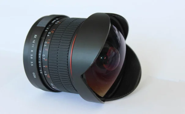 8MM ultra fisheye lens suitable for Canon/Nikon DSLR/Sony mirrorless cameras