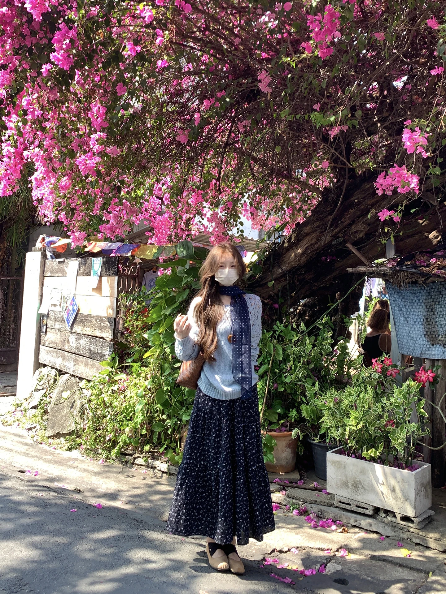 

XXIIUU Floral Print Loose Women's Skirt Spring 2026 High Waist Cotton Gauze Fiber Umbrella Skirt Summer New Arrival