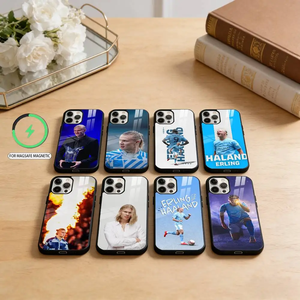 

Чехол для телефона E-Erling H-Haaland для iPhone 17,16,15,14,13,12,11 Plus, Pro Max Magnetic для беспроводной зарядки Magsafe