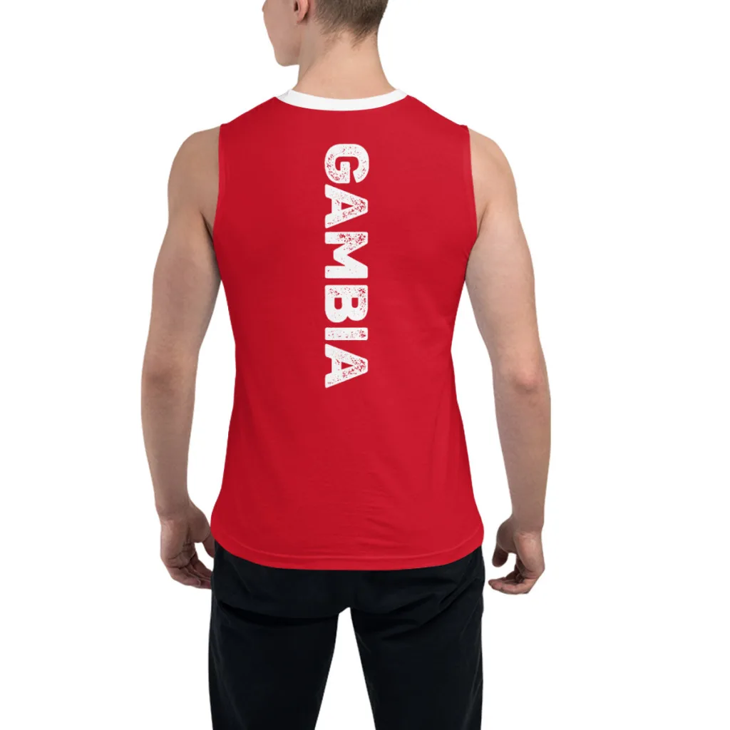 Sleeveless T-shirt Gambia Flag 3D Men\'s Boys Tshirt Gyms Tank Tops Fitness Joggers Basketball Training Vest