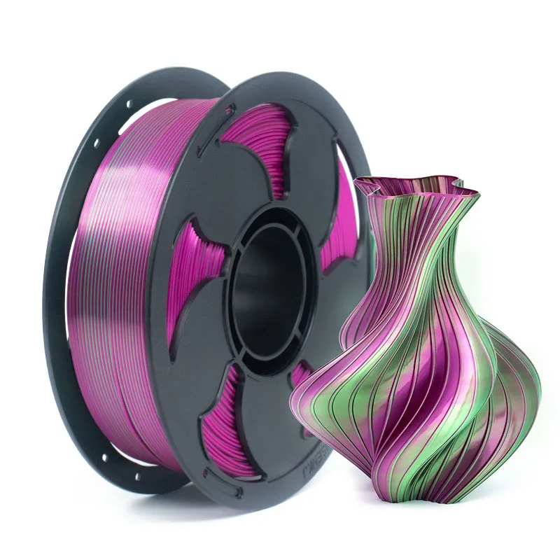

Филамент для 3D-принтера PLA 1000 г, 1,75 мм, разноцветный, для 3D-печати: фиолетовый, небесно-голубой и желтый ﻿