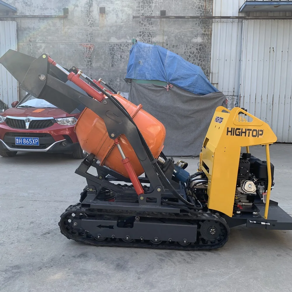 Self Loading Tracked Mini Dumper Mini 500kg Dumper With Mixer