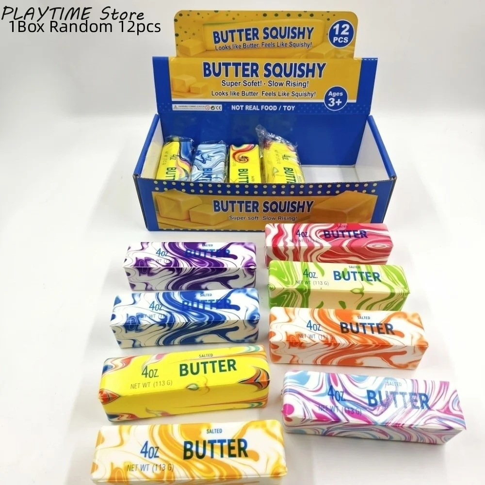 Butter Stick Squishy Toys Soft Butter Bar Butter Bar Funny Slow Rising Butter Stick Squeeze Toy Sensory Toys Stress Relief Toy