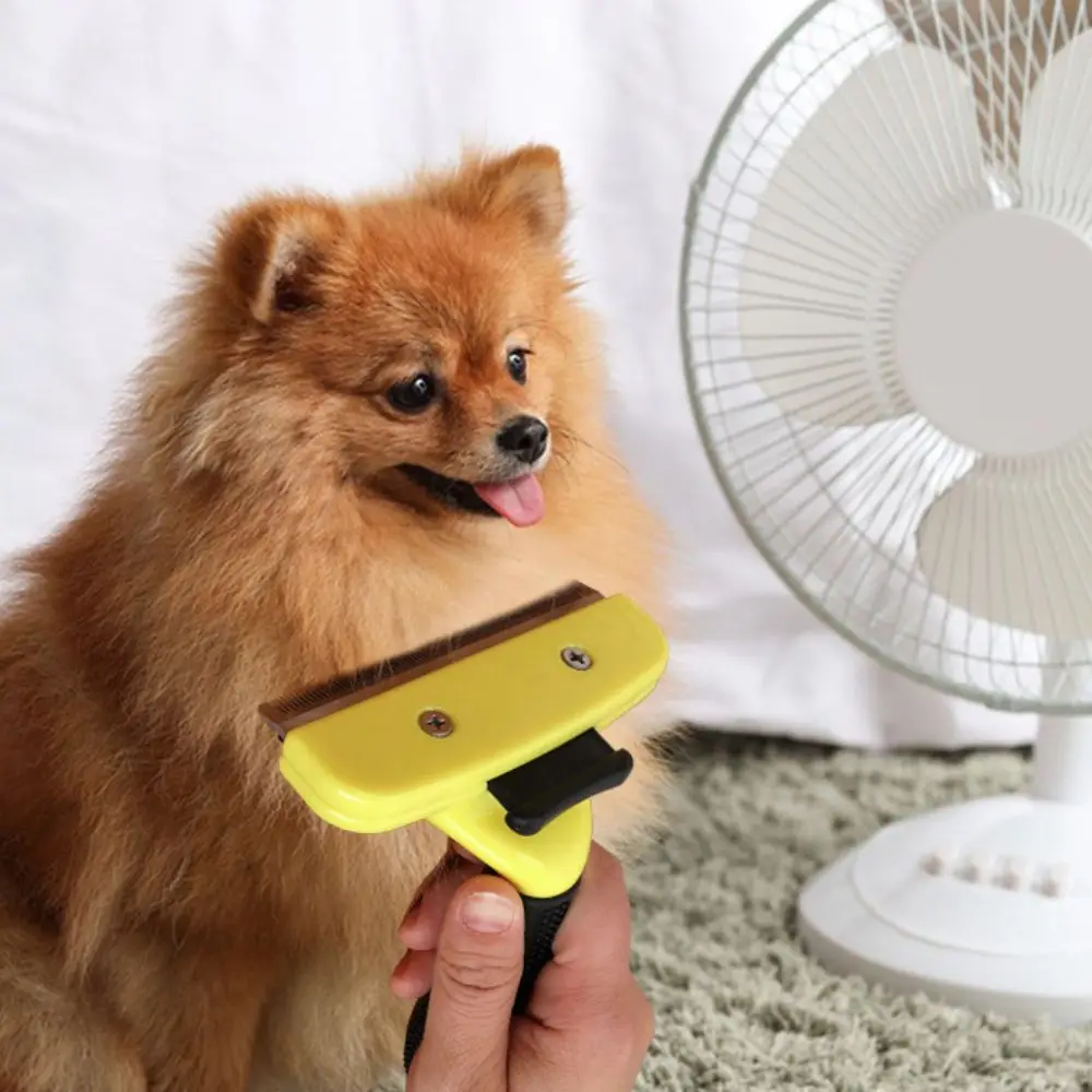 

Handheld Pet Hair Cleaning Brushes Non-slip Handle Push To Remove Hair Pet Hair Remover V-shaped Comb Teeth