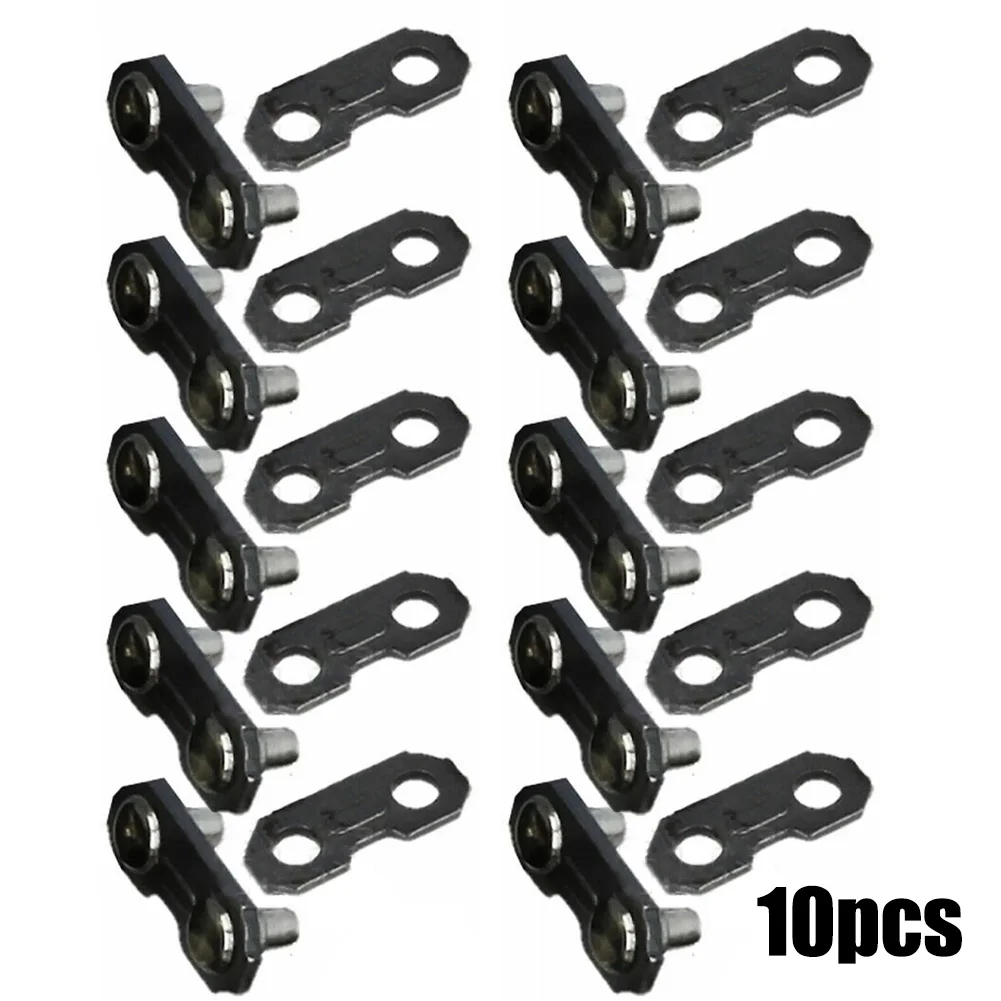 Eslabones de unión de cadena de motosierra, funcionamiento suave, paquete de 10 lisas y preestablecidas 3/8 050 1 3mm para un rendimiento de corte preciso