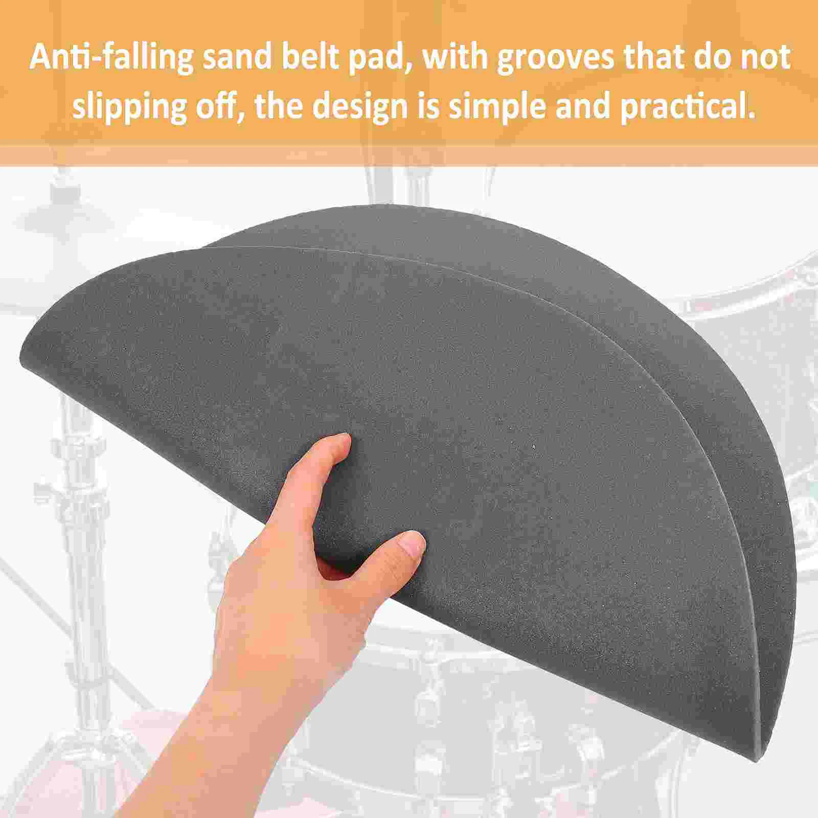 Drum Mute Pad Mats Adjustable Cymbal Pad Professional Ellipse Pads Belt Mat Musical Instruments Accessories Parts