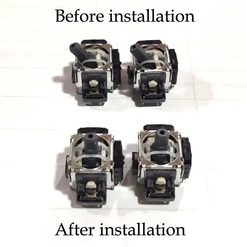 YuXi 2Pcs 3D Analog จอยสติ๊ก Grip Stick Repair Parts Sensor โมดูล Potentiometer สำหรับ Sony PS5 PS4 Pro Controller Gamepad
