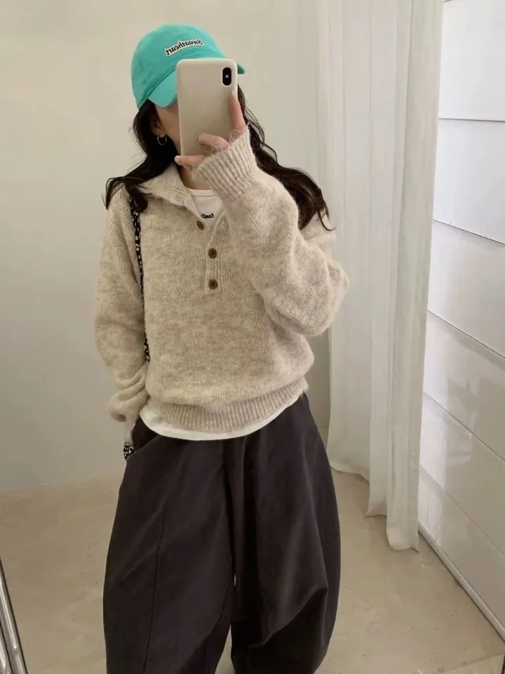 

Ladies Loose Comfortable Knitted Sweater Soft Plu Pullover Autumn Winter New Sle Gentle Milkin New Arrival Online Excl...