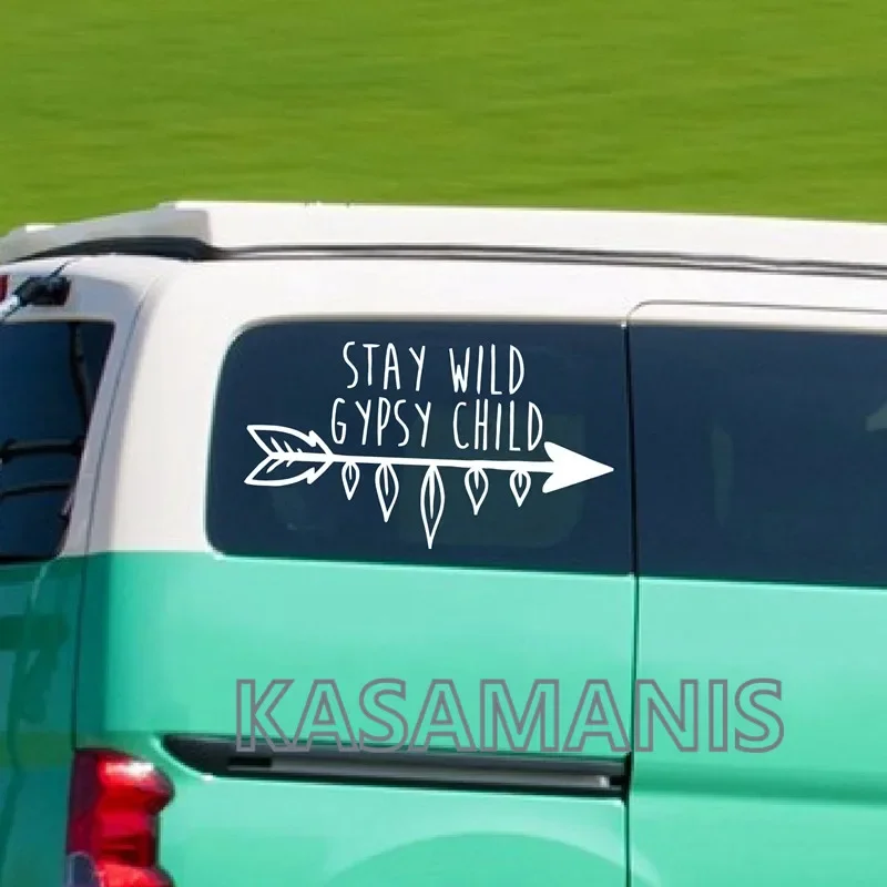 Boho Arrow Gypsy Art Vinyl Decal, Adventure Sticker for Car Window Laptop Bohemian Decor