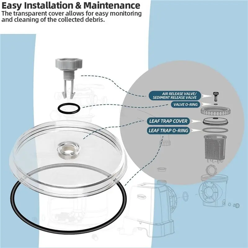 ABYM 3X Leaf Trap Cover For Intex SF60110 SF15110 Pool Sand Filter Pump And Combo Parts, Swimming Pool Cleaning Cover Lid