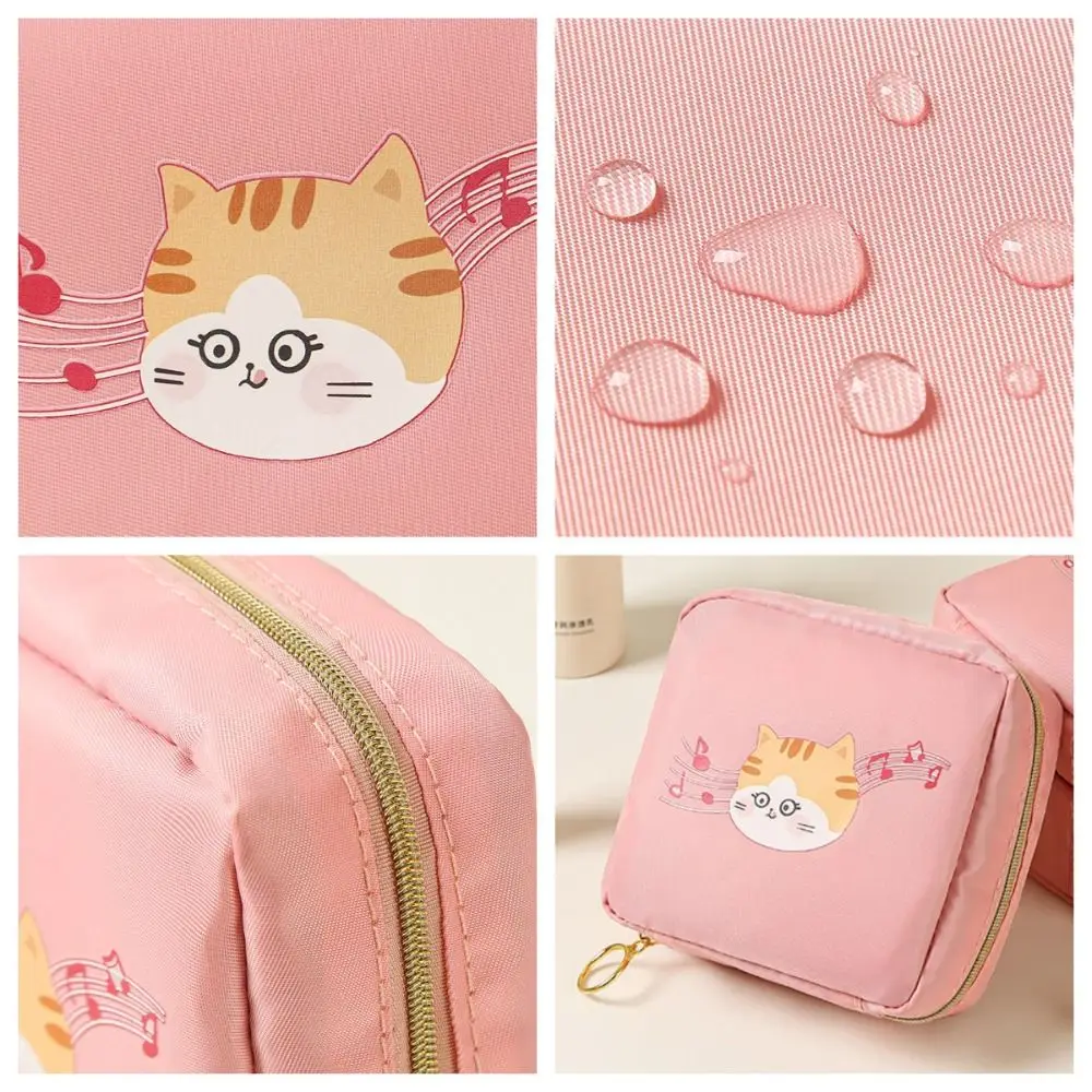 Monedero de gatito con cremallera, bolsa de dinero, monedero de gato de jengibre, bolsa de auriculares Oxford impermeable para exteriores