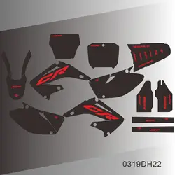 For HONDA CR125 CR250 CR 125 CR 250 2002-2012 Graphics Decals Stickers Motorcycle Background Custom Number Name