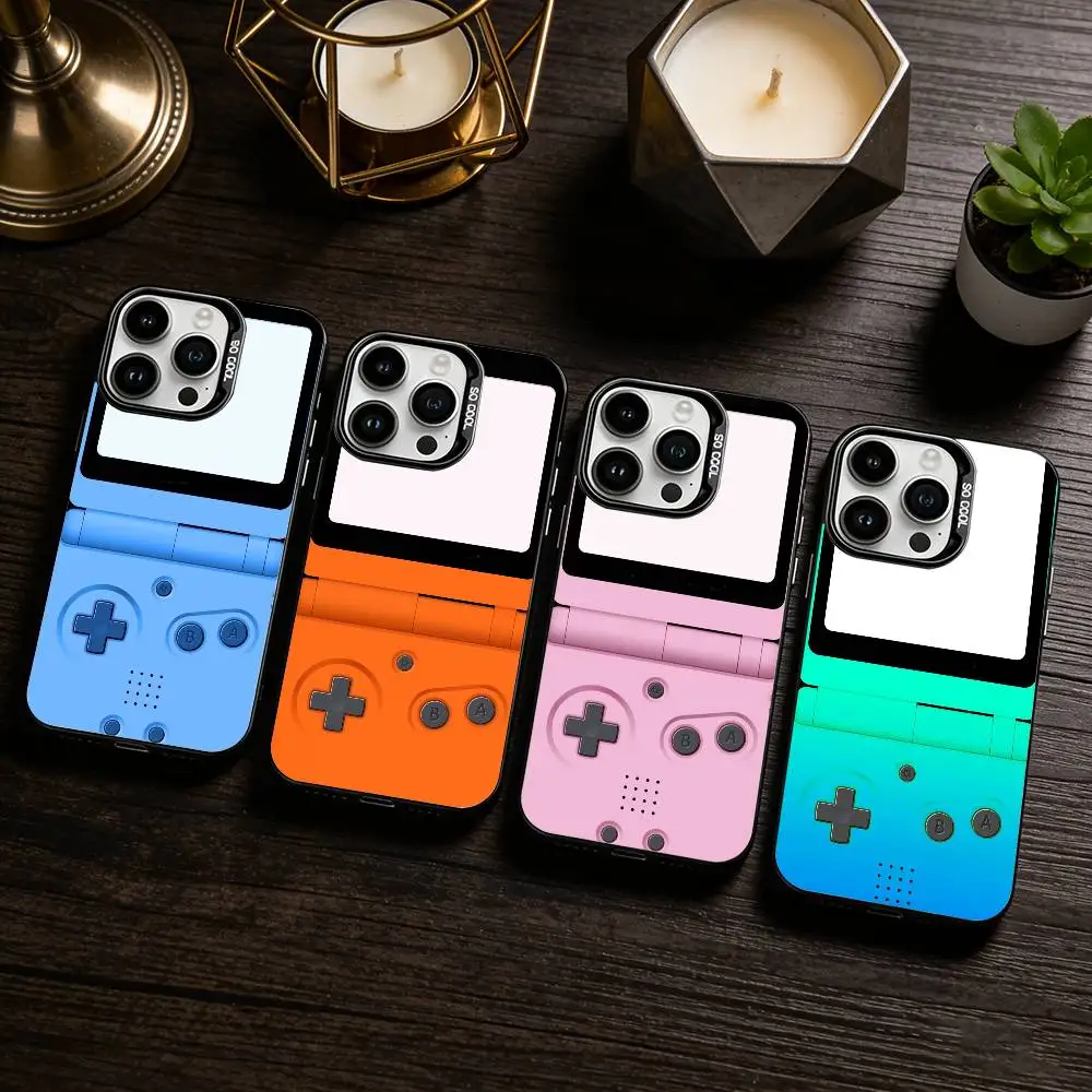 

Games Retro Arcade Console Phone Case For iPhone 17,16,15,14,13,12,11 Plus,Pro Max,XS,Colored silver phone case