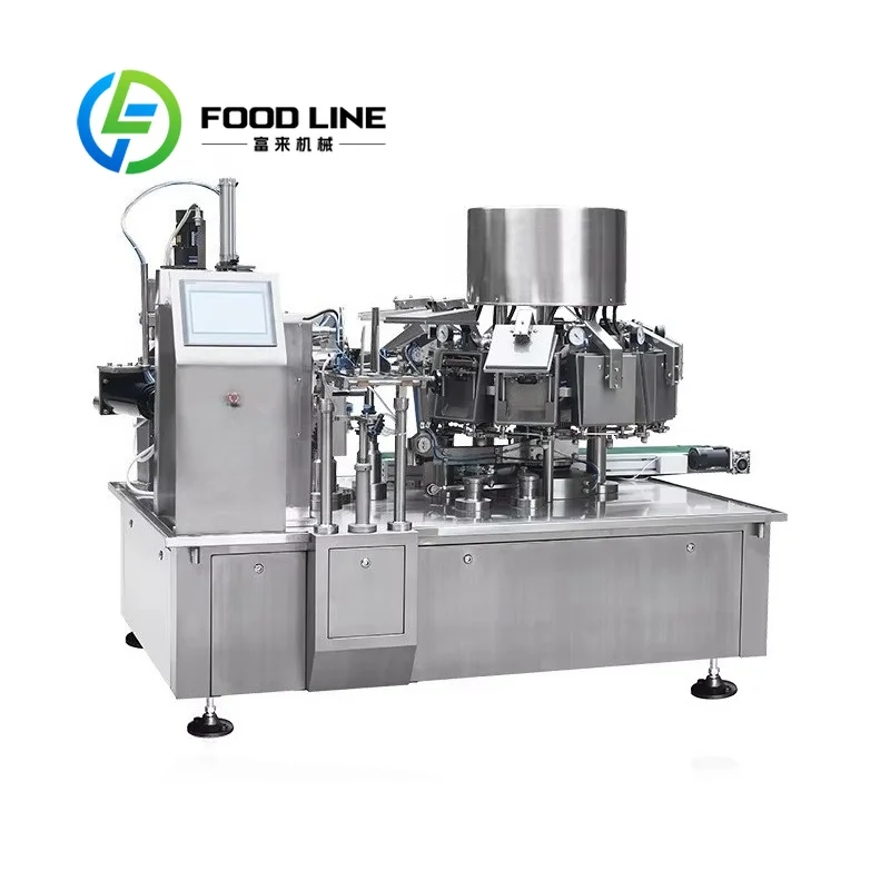 Premade Bag Filling Sealing Machine Multiple Optional Filling Stations Match Granule Liquid Powder Different Material Packing