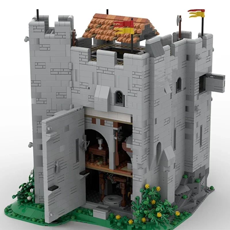 軍事中世城モデル MOC ビルディングレンガレンガ城タワーモジュラーテクノロジーギフト子供の休日組み立てるおもちゃのスーツ