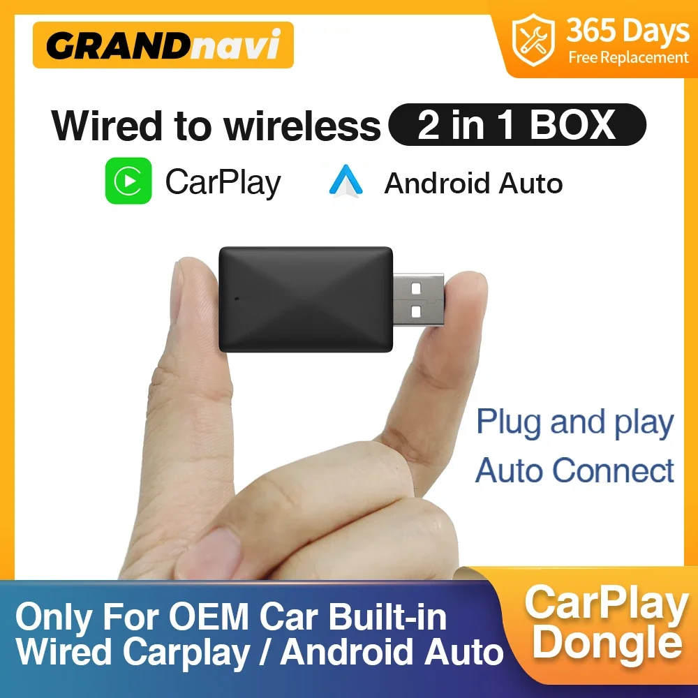 NEW Wireless CarPlay Android Auto Adapter USB Dongle Smart Mini Box Plug And Play Universal For VW Toyota Nissan Honda Ford Benz