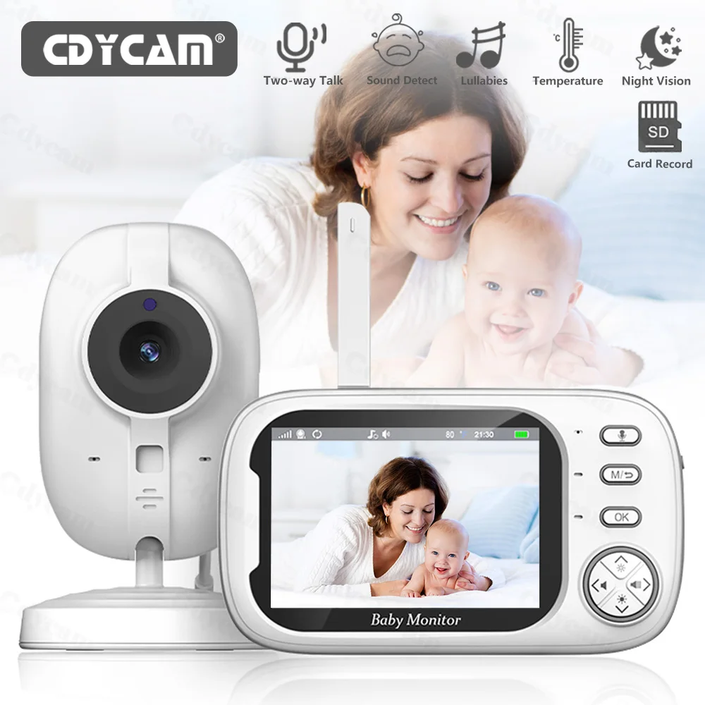 ABM600 Baby Monitor With Camera  LCD Electronic Babysitter Wireless 2 Way Audio Talk Video Baby Nanny Device Upgraded Caregiver