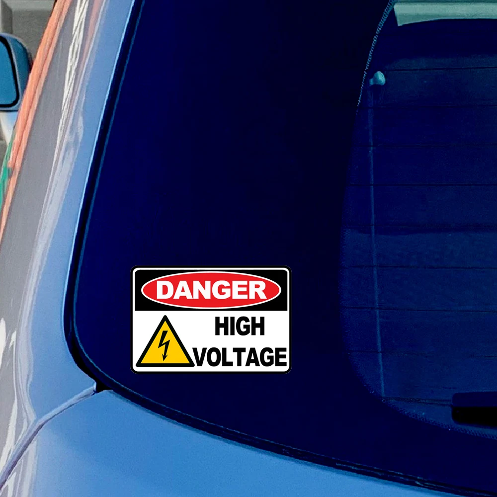 12.7 سنتيمتر تحذير واسعة الجهد العالي سيارة ملصق و ملصق مائي للنوافذ والسيارات وسيارات الدفع الرباعي والشاحنات 2 قطعة #2