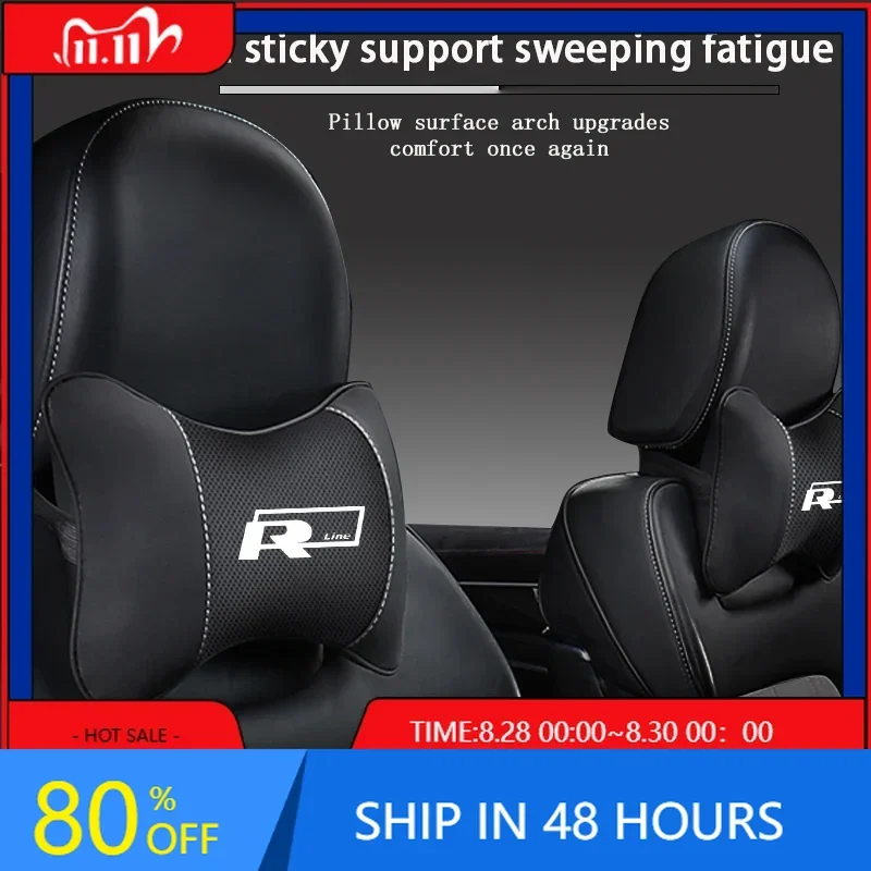 

Подушка-подголовник для автомобиля VW Golf GTI 2026 с логотипом R-Line, из кожи, с эффектом памяти, для салона Volkswagen